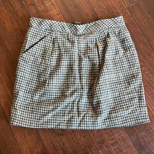 J. Crew houndstooth mini skirt w/ pockets